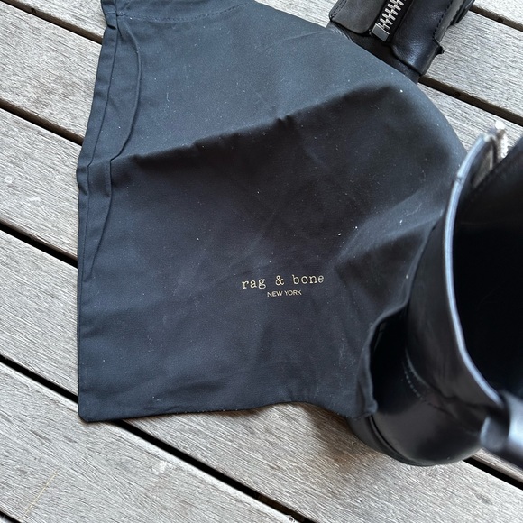 Rag & bone Shiloh Zip High Block Heel Combat Boots 40 10 - Picture 8 of 9